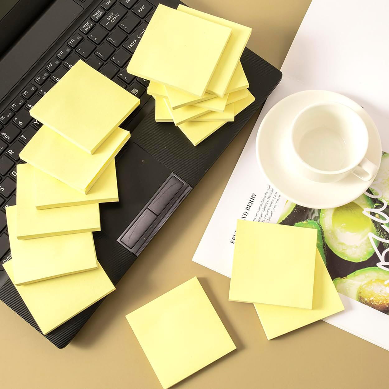 (16 Pack) Sticky Notes 3x3, Self-Stick Pads Bright Colors Sticky Note, Recyclable, Easy to Stick for Home, Office, Notebook