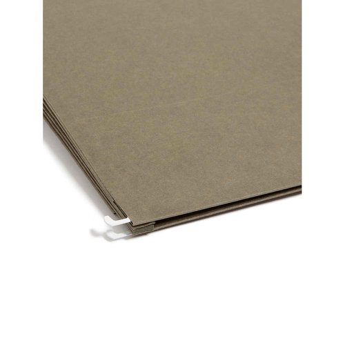 Smead 100% Recycled Hanging Pocket with Full-Height Gusset, 3-1/2" Expansion, Legal Size, Standard Green, 10 per Box (64326)