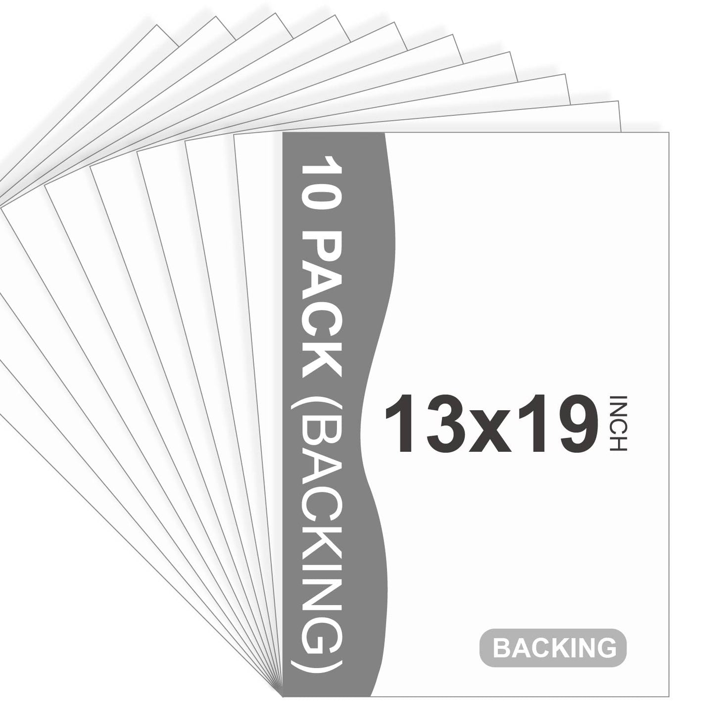 Somime 10 Pack Backing Boards, 13x19 Uncut White Mats Matboards, Acid-Free Backerboards for Art Prints, Ideal for Photos, Pictures, Prints, and Frames
