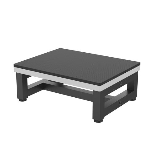 Wooden Step Stools for Adults Kids, Heavy Duty Stepping Stools with 1CM-Thick Anti-Slip Cushion for Bedroom Kitchen Bathroom, Bed Steps for High Bed, Easy to Assemble, 500-LBS Capacity, Black&Grey
