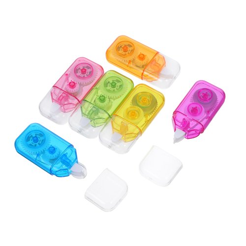 Gadpiparty 6Pcs Convenient Correction Tape Practical Refillable Writing Correction Tapes for Students Office Supplies Rainbow Colors for Use