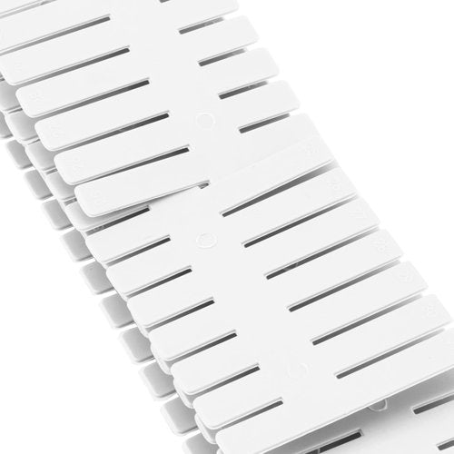 ZOENHOU 80 PCS 14.5 x 2.75 Inch White Drawer Dividers, Adjustable Plastic Grid Drawer Divider Organizers for Makeup Drawers Desktop Kitchen Organizers and Storage