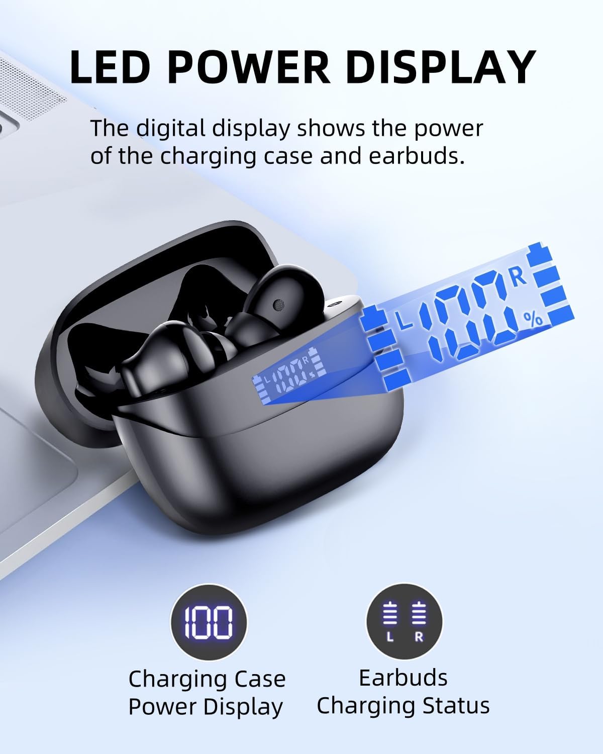 A8 PRO Wireless Earbuds - Bluetooth In-Ear Headphones with Deep Bass & IPX7 Waterproof | 36H Playtime