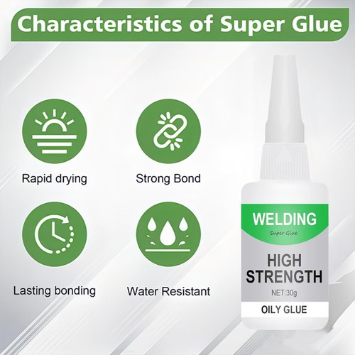Welding High-Strength Oily Glue,Universal Super Glue Gel,eramic Glue for Porcelain and Pottery Repair, Waterproof, No Smell, Temperature Resistant, for Shoes, Metal, Plastic, Wood, Leather, Glass, DIY