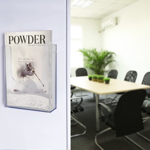 JALTAGO Acrylic Brochure Holder, 8 x 11.5 Inches Wall Mount, Magazine Holder (4 Pack)
