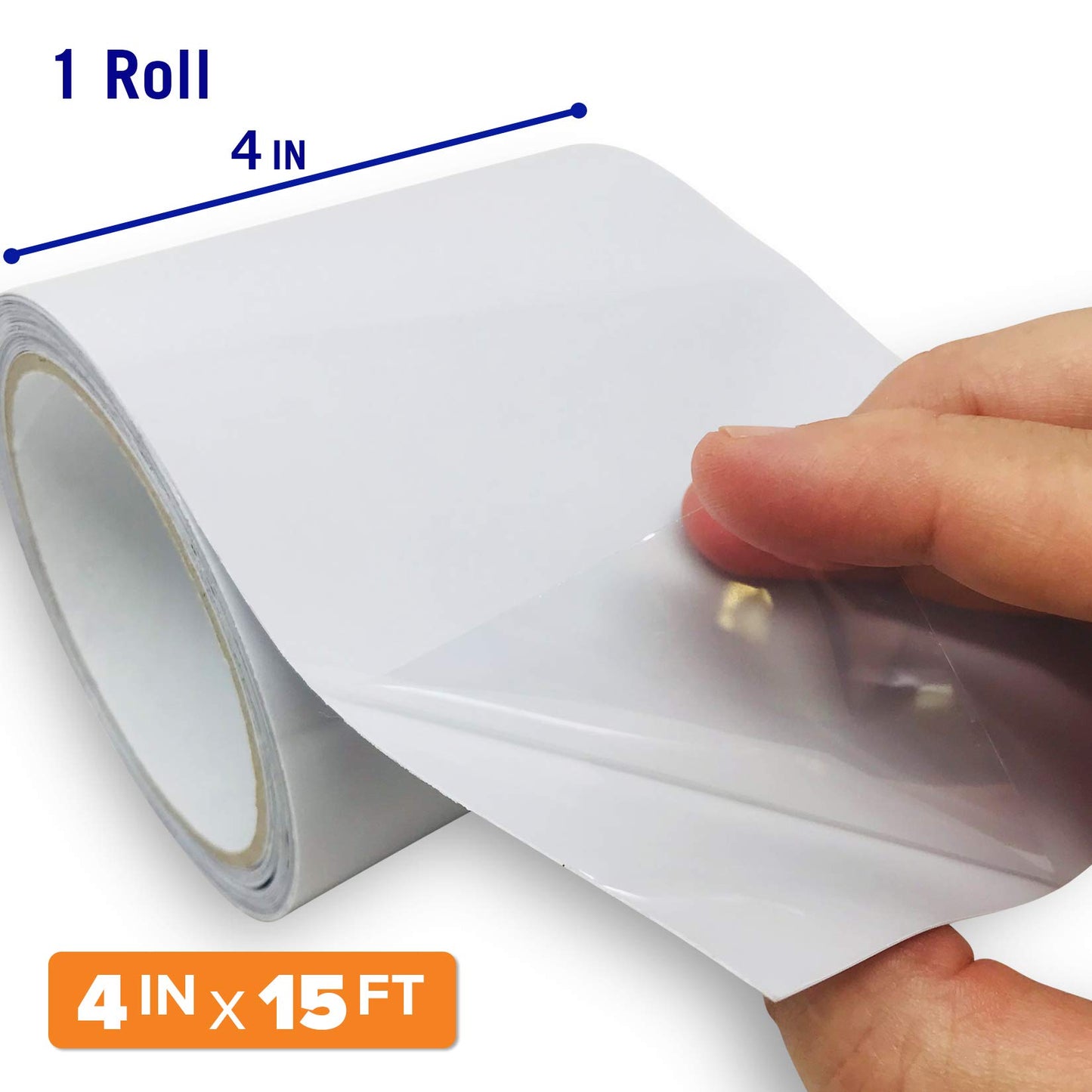 Better Boat White Waterproof Tape for Leaks Heavy Duty Marine Grade Seal Tape, 15 ft x 4 in, Shower, Pool, RV, Roof Patching and Sealing