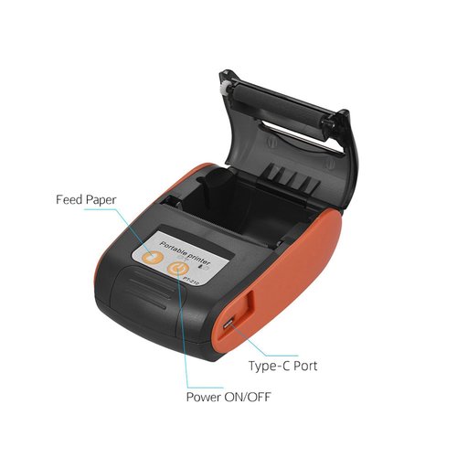 Sunydog Thermal Receipt Printer,PT-210 Portable Thermal Printer Handheld 58mm Receipt Printer for Retail Stores Restaurants Factories Logistics