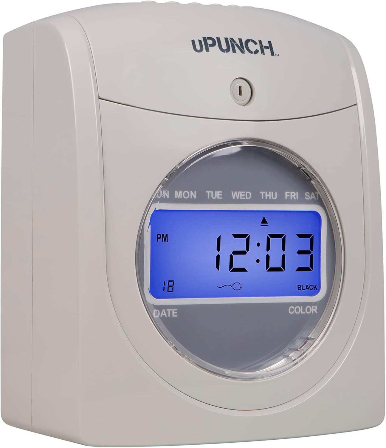 uPunch HN2500 Time Clock Bundle - Automatic Employee Time Tracking System with 100 Cards & Keys