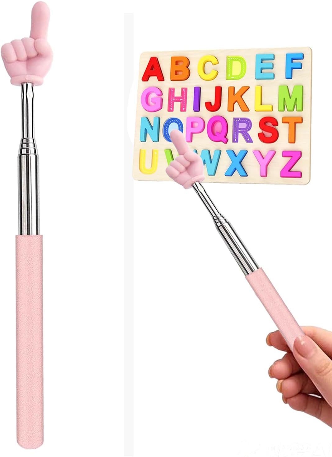 Skiennix Extendable Teacher Pointer - Ergonomic, Adjustable Presentation Tool for Classroom & Meetings