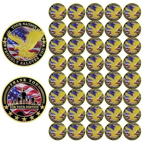 AtSKnSK 42 PCS Military Challenge Coin Thank You for Your Service
