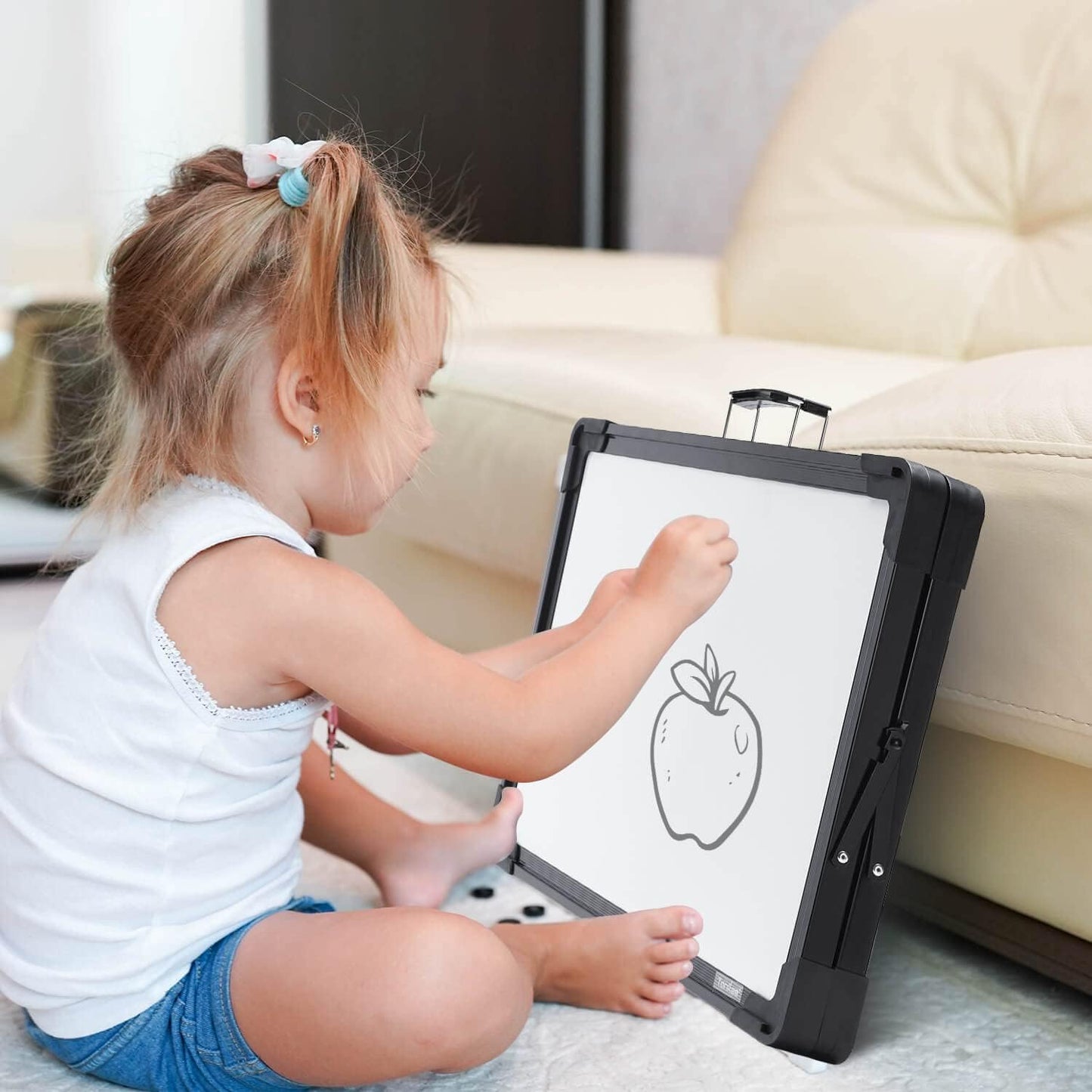 TANKEE Magnetic Mini Dry Erase Whiteboard - Portable Double-Sided Desktop Easel for Drawing & Memo