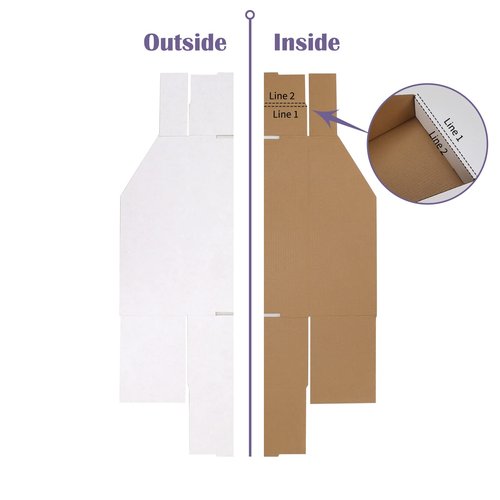 EXYGLO Cardboard Boxes, Pack of 35 Corrugated Storage Bins 12x4x4.5inch Pantry Organizer Bins for Shelves Garage Office Organization