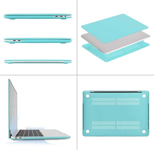 MOSISO MacBook Pro 13 Inch Case - Durable Hard Shell with Keyboard Cover & Screen Film | Turquoise
