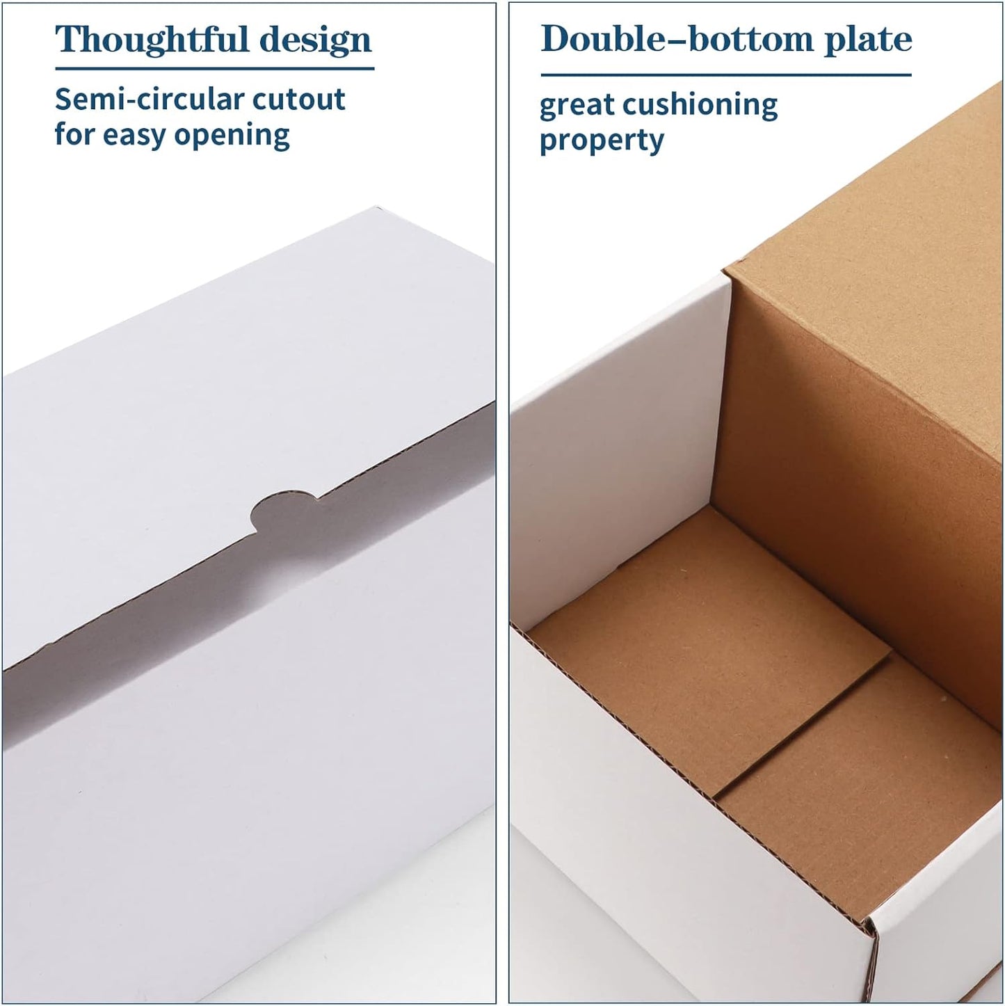 ZBEIVAN White Shipping Boxes - 9x6x3 Corrugated Cardboard Mailer Set of 25 for Small Business Packaging