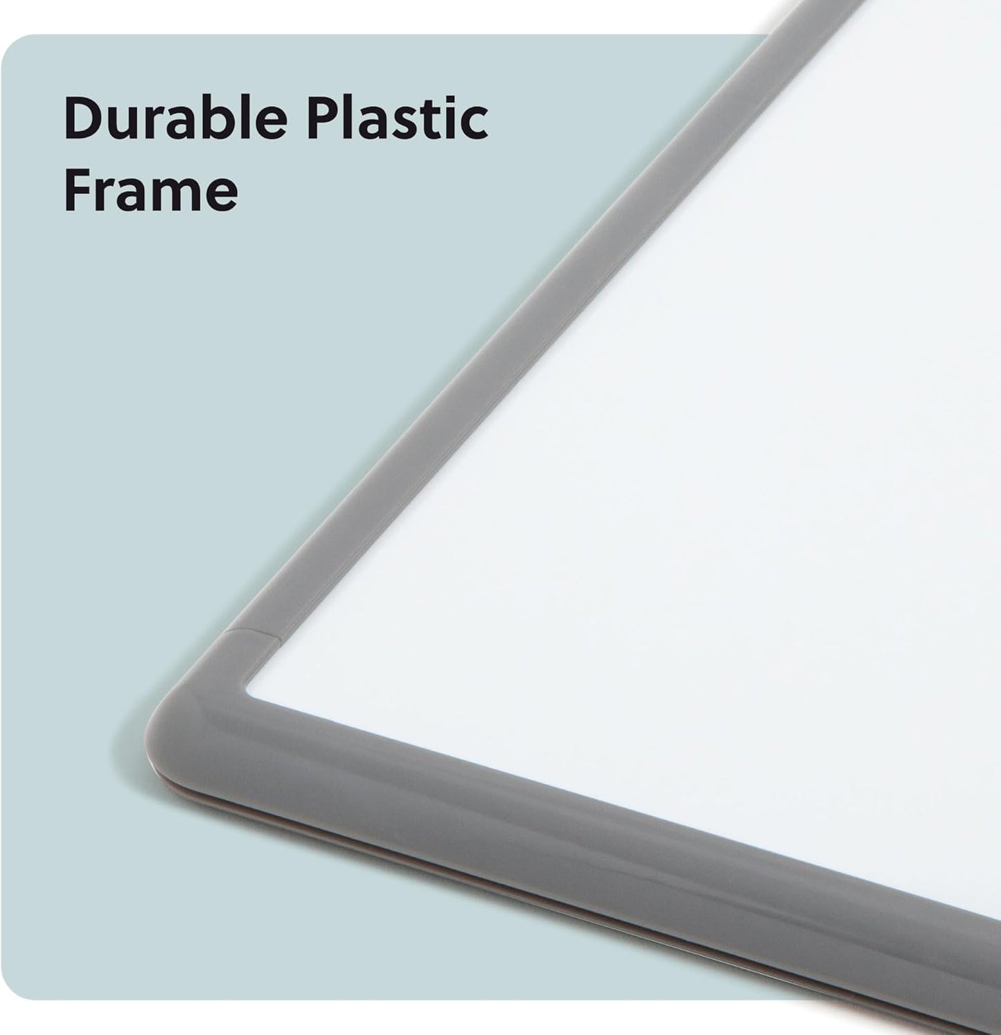 U Brands Contempo Magnetic Dry Erase Board - 11" x 14" Gray Modern Frame with Magnet & Marker