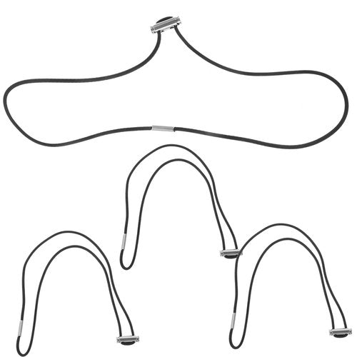 SOLUSTRE 4pcs Elastic Trash Can Bands Flat Adjustable Bungee Cords for Trash Bag 70cm Circumference Garbage Bag Fixing Ring for Waste Bin