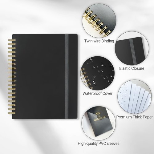 Onesky 2Pcs Business Card Organizer, Credit Card Organizer, Large Notes Area for You to Record any Information about the Card, Suitable for Business/Credit/Gift Cards, Capacity:128 Cards(GREEN+ BLACK)