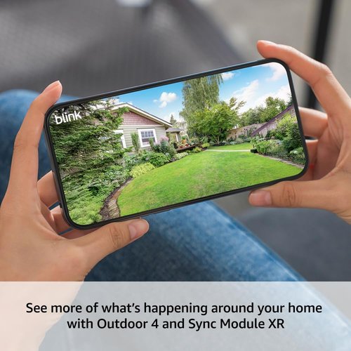 Blink Outdoor 4 XR (newest model) – two-year battery wireless camera with 4x security coverage, 1000 ft open-air range or 400 ft with typical use — 6 camera system