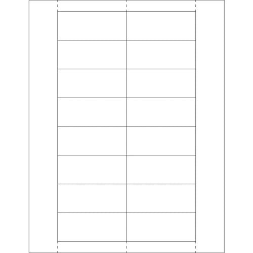 Aviditi 1-1/4 x 3 Inch White Insert Cards, Inkjet and Laser Compatible, for Use in Plastic Label Holders, Print or Write, Refill Pack 16 Cards Per Sheet, 50 Sheets Per Carton