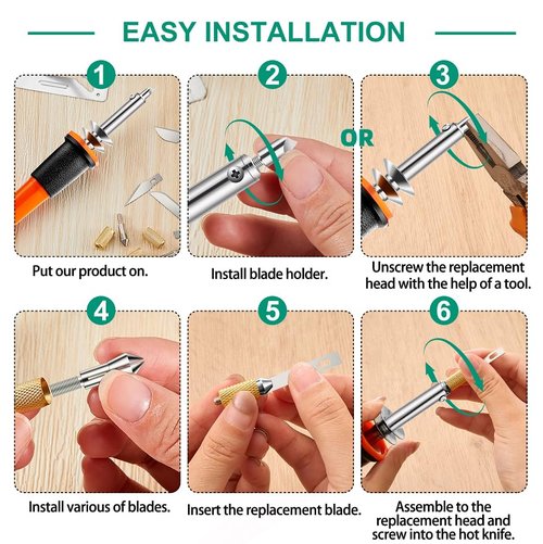22 Pieces Electric Hot Knife Cutter Tool Kit Include Heated Knife Plastic Cutter With Multipurpose 16 Blades 4 Blade Holders Metal Stand For Soft Thin Plastic Foam Stencils