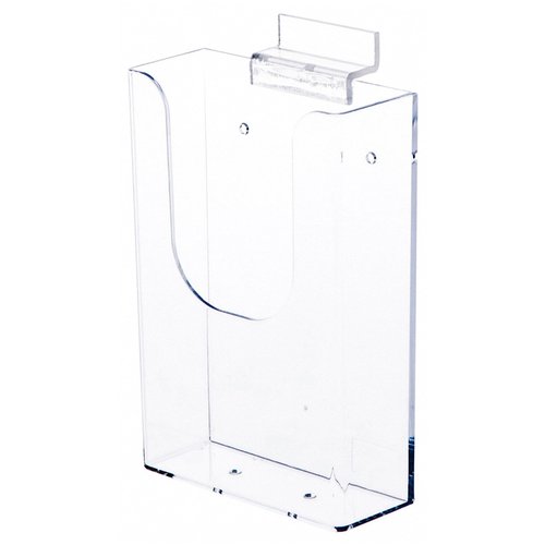 Plymor Clear Acrylic Tri-Fold Brochure Literature Holder (Slatwall), Fits Documents Up to 4" Wide