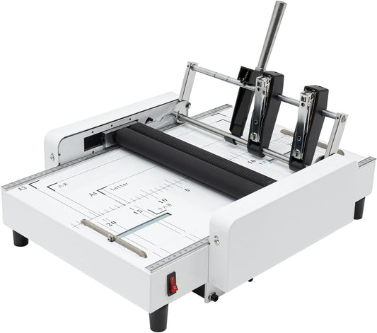 Skiennix Booklet Maker Machine - A3 Paper Folder & Stapler 2-in-1 Design with Silicone Rollers