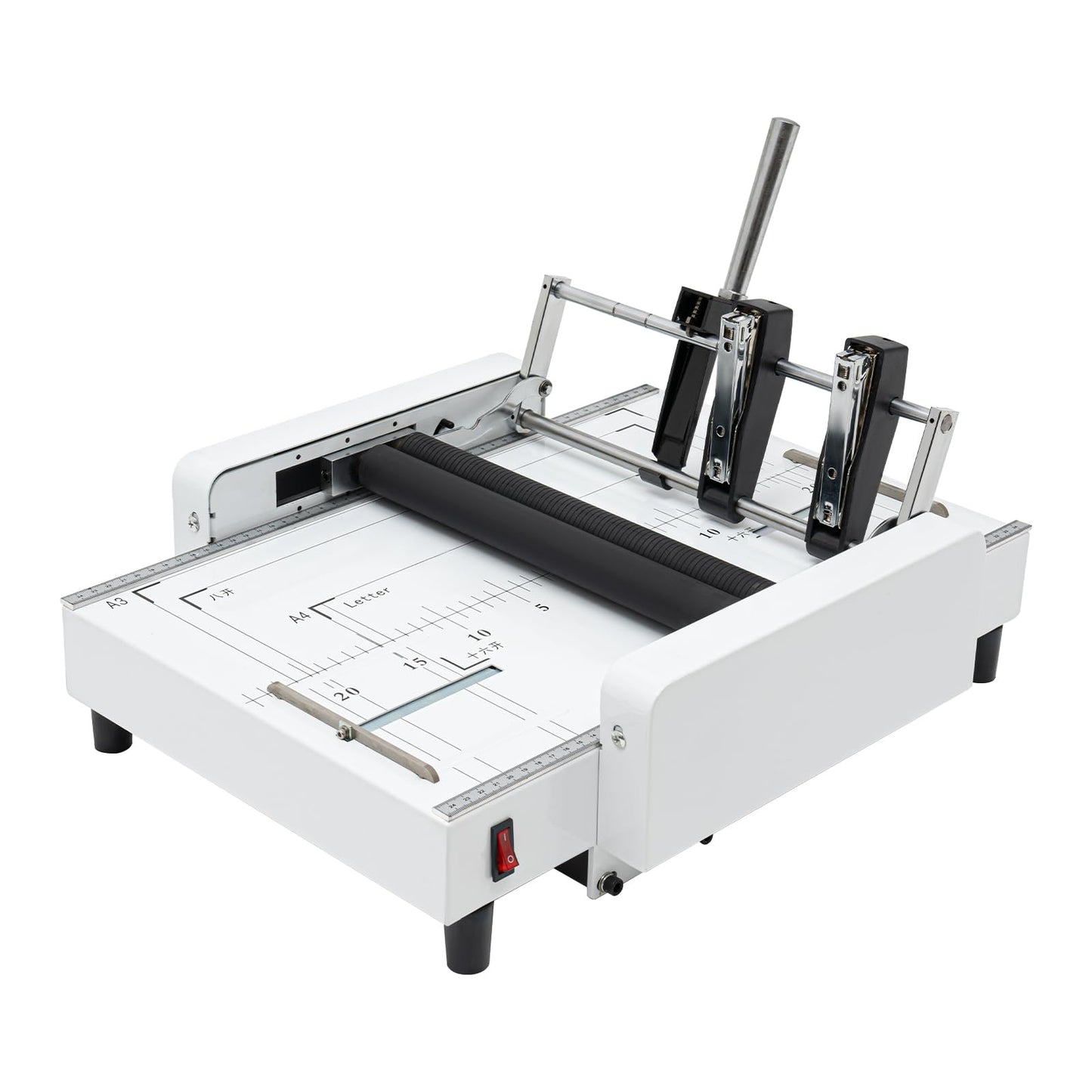 2-in-1 Folding Binding Machine，A3 Booklet Maker Machine with Silicone Folding Roller Double Support Shaft & Precise Positioning Book Stapler for Homes Schools Churches Printing Store Office Etc