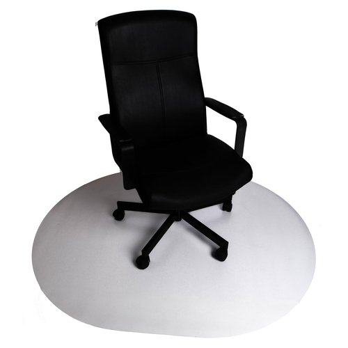DESKU Super Oval Desk Chair Mat – Heavy-Duty PVC Mats for Carpet Floor Protection, Clear, 46" x 58" Inches, Made in The USA
