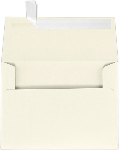 LUXPaper A7 Invitation Envelopes | Peel & Press | 5 1/4" x 7 1/4" | Natural Linen | 80lb. Text | 250 Qty
