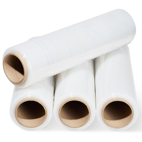 TurqVuaz 18" Stretch Wrap Film – 1200 ft, 80 Gauge Clear Plastic – Industrial Strength Shrink Wrap for Moving, Packing, Pallet Wrapping, Shipping, Warehouse Use – Heavy-Duty, Water Resistant – 4 Rolls