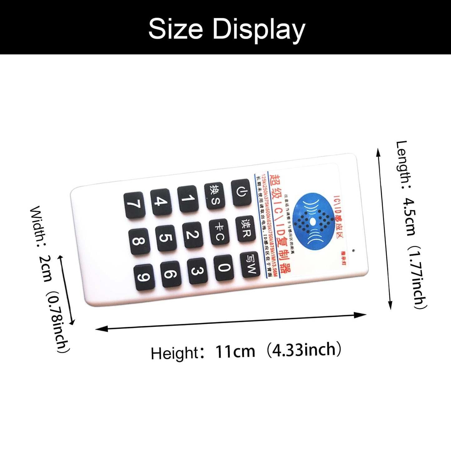 RFID 125khz ID 13.56mhz IC Copier Reader Writer for EM4305 T5577 UID Changeable Tag+5pcs T5577 125khz keyfobs and 5pcs uid 13.56mhz Changeable keyfobs