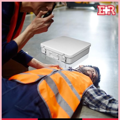 Ever Ready First Aid Metal Case - Durable & Portable | 10” x 10” x 2.5” Size