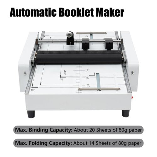 CUBELLIN 2 in 1 Paper Folding & Binding Machine A3 Booklet Maker MAX 11.7"×16.5" Paper Binder Stapler Machine 200-300 Books/Hr Booklet Maker for Offices, Schools