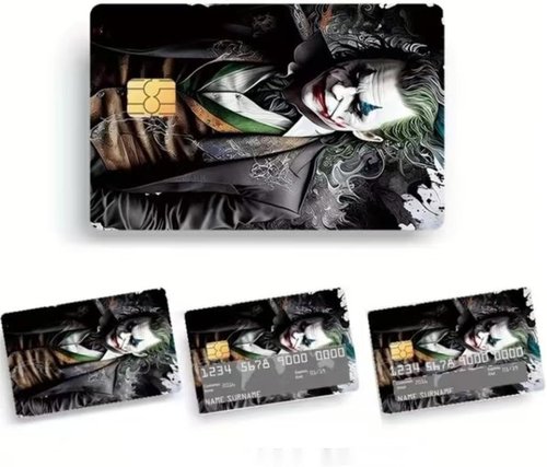 credit card skin,Debit card stickers,For keys, debit cards, credit cards, bank cards 4-piece set,Movie character stickers (B)