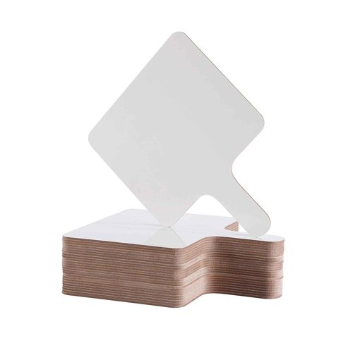 Dry Erase Answer Paddle - White Board, Double Sided Paddles (25 Pack, 7.83 X 6.46 Inches)
