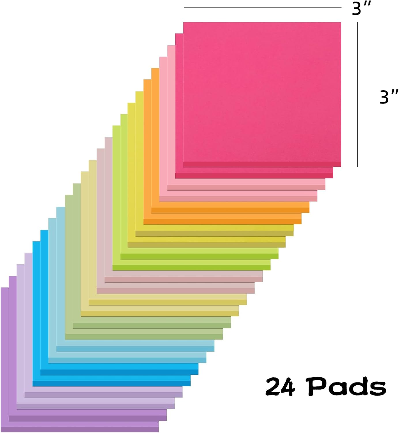 Skiennix Sticky Notes - Bright Color Self-Stick Pads | 3x3 Inches, Perfect for Home & Office