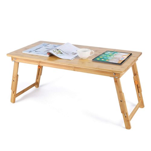 Large Size Floor Desk Nnewvante Floor Table Tray with Folding Legs Adjustable Low Coffee Table for Breakfast Serving Tray Gaming Writing 33.5x17.7in