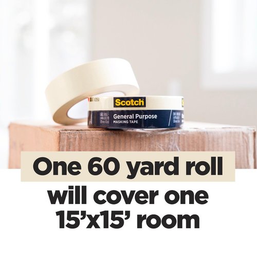 Scotch Greener Masking Tape - Eco-Friendly, 0.94 in x 60 Yards | Perfect for Painting and Crafting