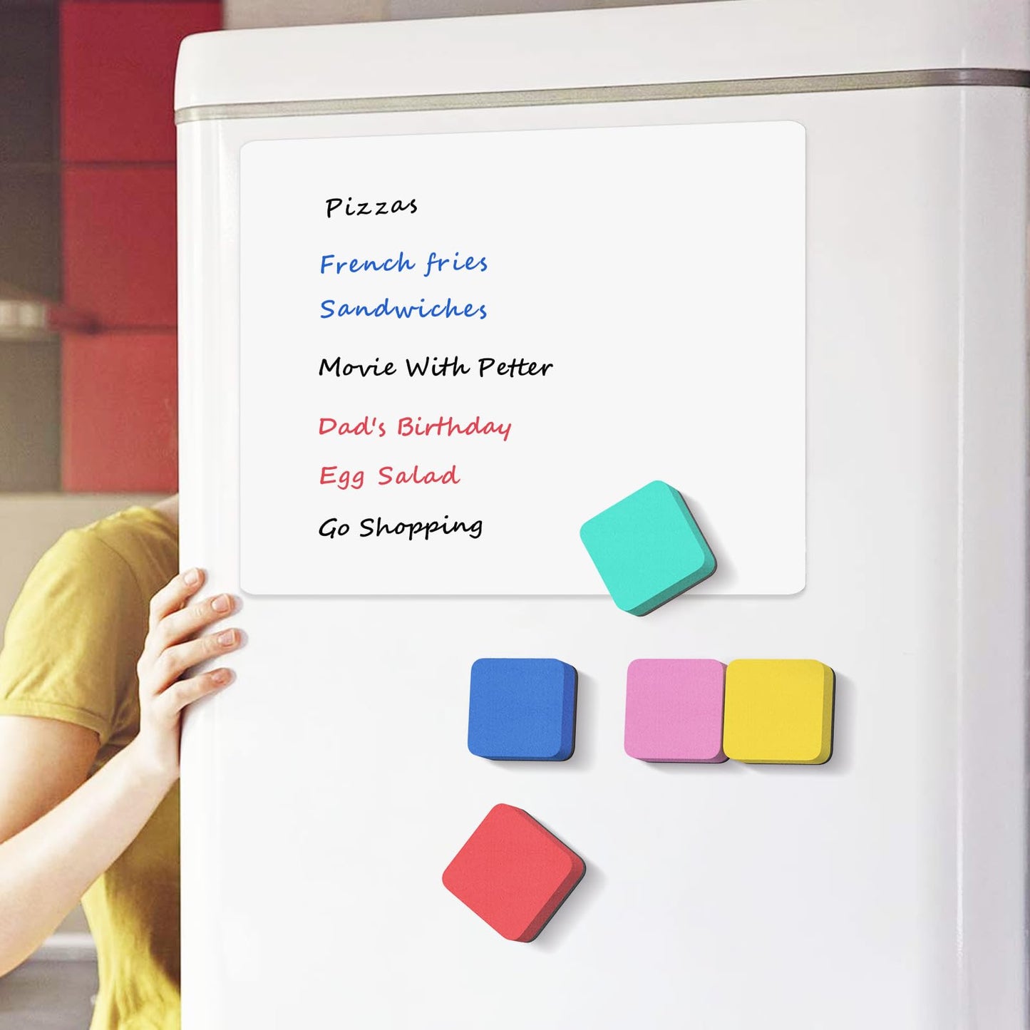 MaxGear Dry Erase Erasers, 24 Pack Magnetic Whiteboard Erasers, 6 Colors