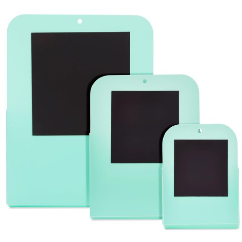 Okuna Outpost Locker Accessories Magnetic File & Bill Holder - Mint, 3-Pack - Refrigerator Magnet File Organizer & Mail Holder - Locker Storage & Wall Folder - Magnetic Pen & Receipt Pocket