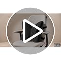 FoKon Memory Foam Lumbar Support Pillow - Black, Ergonomic Back Cushion for Office, Desk, Gaming Chair & Car