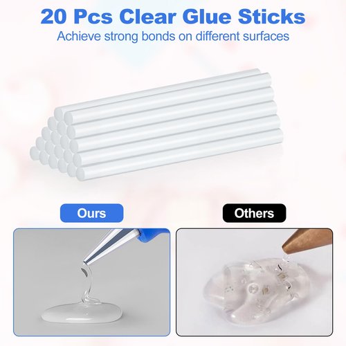 Hot Glue Gun Kit with 20 Glue Sticks and Double Faced White Ribbon, 3/8" x Continuous 25 Yards, Hard Shell Carrying Case, White Satin Ribbon Use for Bows Bouquet,Balloons,Gift Wrap,Floral Arrangement