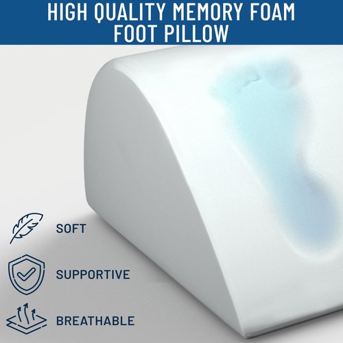 Foot Rest for Under Desk at Work - Memory Foam Office Foot Stool & Under Desk Footrest Leg Elevation Pillow for Gaming & Home Office, Supports Posture