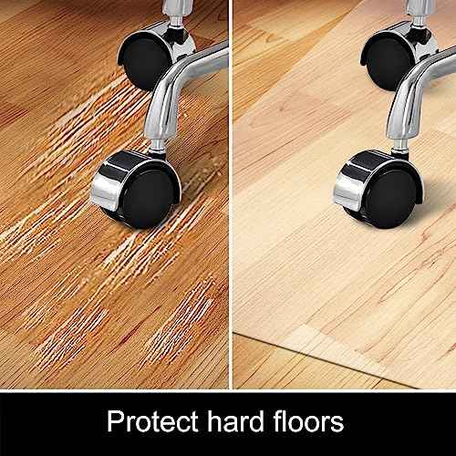 Kuyal Chair Mat for Hardwood Floor,46 x 60 inches Rectangle Desk Durable Wood/Tile Protection Mat for Rolling Chairs, Non-Studded Bottom