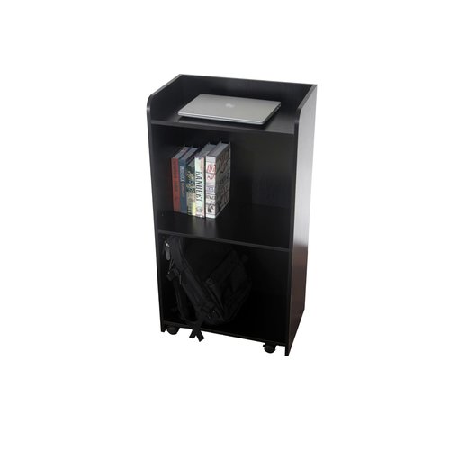 EastSideHX Lecterns & Podiums, Podium Stand with Wheels and Storage Layer, Portable Podium Reception Desk, Suitable for Church pulpits, Mobile lecterns for Meetings, and classrooms Black