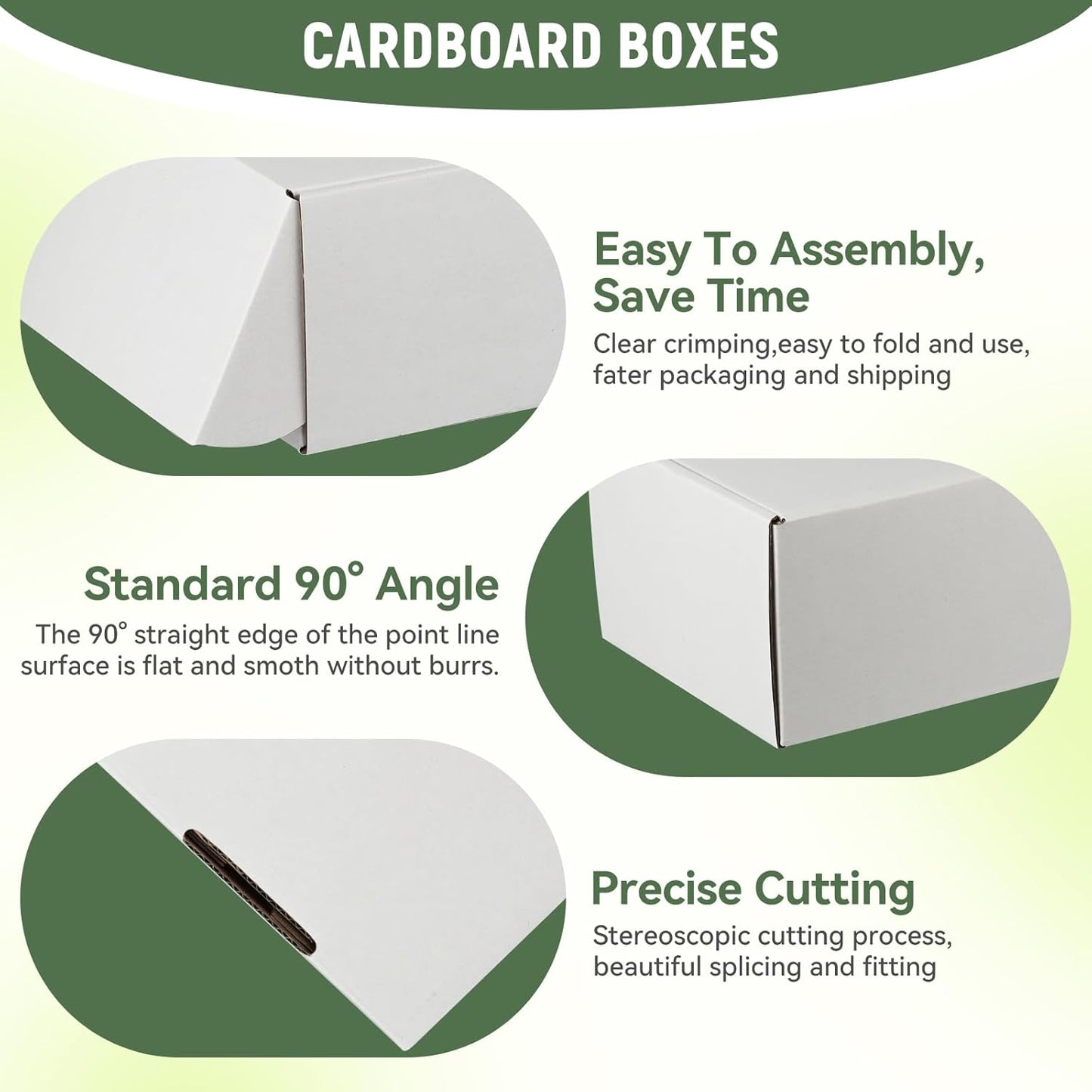 White Corrugated Cardboard Shipping Boxes - Set of 5 | 12"x9"x3" Literature Mailers