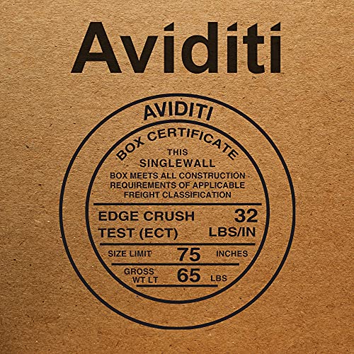 Aviditi 221812 Corrugated Cardboard Box 22" L x 18" W x 12" H, Kraft, for Shipping, Packing and Moving (Pack of 15)