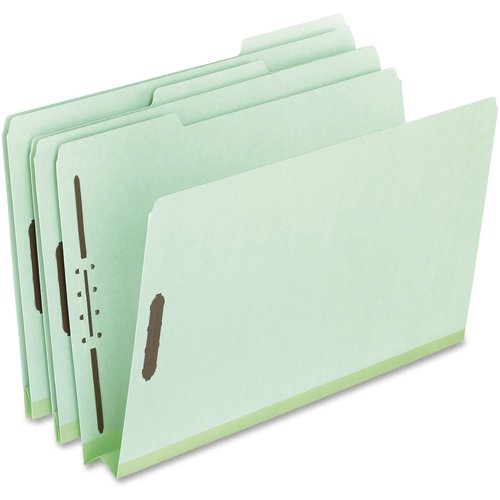 Pendaflex Pressboard Fastener Folders, Letter Size, Light Green, 2" Expansion, 1/3 Cut, 25/BX (17181)