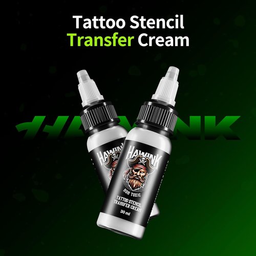 HAWINK Tattoo Gun Kit - LCD Power Supply, 3.7V Lithium Battery, 7 Inks & Stencil Gel | Complete Set