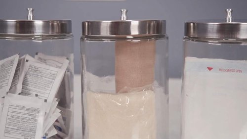 Graham-Field Glass Medical Sundry Jars - Clear Unlabeled Storage Jars with Lids | 7 x 4.25” (6 Count)
